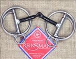 REINSMAN ROCKIN S 7/16 INCH SMOOTH SWEET IRON HORSE SNAFFLE BIT