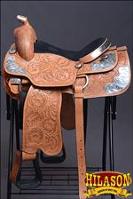 HILASON WESTERN HAND TOOLED LEATHER SHOW EQUITATION TRAIL PLEASURE HORSE SADDLE