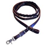 HILASON WESTERN THREE PLAIT HAND BRAIDED ONE PIECE LEATHER REINS w/ SNAP