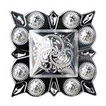 HILASON GERMAN SILVER 1.5 INCH BERRY SQUARE CONCHOS COWGIRL HEADSTALLS TACK