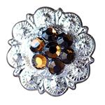 CRYSTAL BERRY CONCHO BROWN RHINESTONE HEADSTALL SADDLE TACK BLING COWGIRL