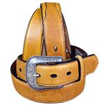 BROWN MENS WESTERN BASIC LEATHER BELT REMOVABLE BUCKLE