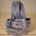 DARK BROWN MENS WESTERN FASHION BELT REMOVABLE BUCKLE