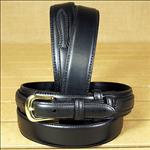 BLACK MENS WESTERN BASIC RANGER LEATHER BELT