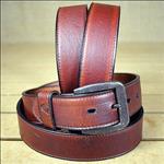 3D-GB147 DARK BROWN MENS WORK LEATHER BELT REMOVABLE BUCKLE