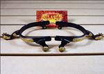 HILASON BLACK STEEL MEN ROPING SPURS SOLID BRASS ENGRAVED TRIM AND ROWEL