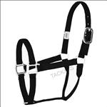 HILASON VINTAGE 1 INCH AVERAGE HORSE SIZE FLAT NYLON HORSE HALTER