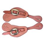 HILASON WESTERN TACK HORSE LEATHER COWBOY SPUR STRAPS CHESTNUT