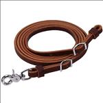 SADDLE TAN WEAVER LHORIZONS FLAT ROPER LEATHER REIN SCISSOR SNAP CONWAY BUCKLE