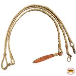 CR04 HILASON WESTERN RAWHIDE BRAIDED LEATHER SHOW ROMMEL ROMEL ROMAL REINS HORSE