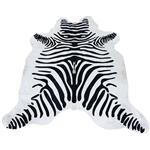 955F STENCIL ZEBRA HAIRON LEATHER PURE BRAZILIAN COWHIDE SKIN RUG CARPET