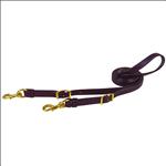 TUCKER WESTERN TACK HORSE LEATHER FLAT SINGLE REIN BROWN WITH BRASS HARDWARE