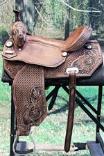 OS198RO- HILASON WESTERN BARREL RACING TRAIL PLEASURE SADDLE 15  16 