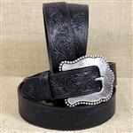 NEW TONY LAMA BLACK LAYLA WESTERN FLORAL LEATHER LADIES BELT WESTERN COWGIRL