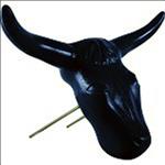 CLASSIC EQUINE BLACK STEER HEAD WESTERN BULL RODEO