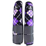 PURPLE PLAID CLASSIC EQUINE LEGACY SYSTEM HORSE HIND LEG SPORT BOOT PAIR