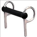 WEAVER LEATHER DRIVING HORSE BIT 5 INCH RUBBER MOUTH STAINLESS STEEL