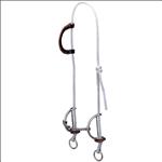 WEAVER LEATHER GAG BRIDLE WITH TWISTED MOUTH SLIDING HORSE BIT