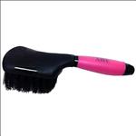 GEL HANDLE BUCKET BRUSH W/ 11/2in. PP BRISTLES ANTI SLIP HANDLE PINK BLACK