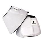 WHITE CLASSIC EQUINE NEOPRENE HORSE LEG BELL BOOTS SHOCK ABSORBING PAIR