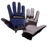 NAVY CLASSIC EQUINE SYNTHETIC ROPING GLOVES ADJUSTABLE CUFFS