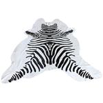 ZEBRA STRIPES HAIR ON LEATHER PURE BRAZILIAN COWHIDE SKIN RUG CARPET