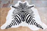 006 HILASON ZEBRA STRIPES HAIR ON LEATHER PURE BRAZILIAN COWHIDE SKIN RUG CARPET