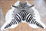 H07 ZEBRA STRIPES HILASON HAIR ON LEATHER PURE BRAZILIAN COWHIDE SKIN RUG CARPET