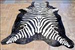 H16 ZEBRA GREY HILASON HAIR ON LEATHER PURE BRAZILIAN COWHIDE SKIN RUG CARPET