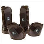 FULL SIZE BROWN HORZE PRO TEC TENDON HIND FETLOCK HORSE LEG BOOTS SET OF 4