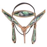 HILASON WESTERN LEATHER HORSE BRIDLE HEADSTALL BREAST COLLAR CAMOUFLAGE