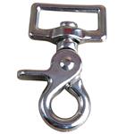 1-1/2  HILASON WESTERN HORSE TACK DIE CAST TRIGGER SNAP SQUARE EYE NICKEL PLATED