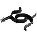 HILASON BLACK STEEL MEN RODEO SPURS 30 DEGREE OFFSET