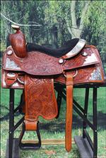 HILASON WESTERN HAND TOOLED LEATHER SHOW EQUITATION TRAIL PLEASURE HORSE SADDLEL