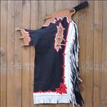 F52 HILASON BULL RIDING SMOOTH LEATHER PRO RODEO WESTERN CHAPS BLACK RED WHITE