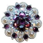 AMETHYST AB CRYSTAL BERRY CONCHO RHINESTONE HEADSTALL SADDLE TACK