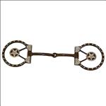 HILASON ANTIQUE FINISH STAR CONCHO WESTERN DEE RING SNAFFLE HORSE BIT