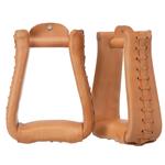 TOUGH-1 LIGHT OIL LEATHER ROYAL KING DEEP ROPER HORSE SADDLE STIRRUPS