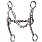 6.75  PROFESSIONAL CHOICE DERBY BIT 3 PIECE TWISTED DOG-BONE MOUTH HORSE BIT