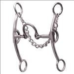 6.75  PROFESSIONAL CHOICE DERBY BIT SMOOTH MEDIUM PORT HORSE CURB MOUTH BIT