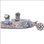 PROFESSIONAL CHOICE HORSE TACK FLORAL COPPER DOT HORSEMAN SPURS