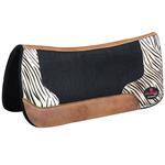 TA201A HILASON WESTERN GEL WOOL FELT HORSE SADDLE PAD ZEBRA PRINT AND BLACK