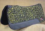 HILASON WESTERN WOOL FELT GEL SADDLE PAD LEOPARD CHEETAH FLEECE