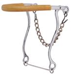 HILASON SS HORSE HACKAMORE BIT CURB CHAIN RUBBER NOSE 8-1/2 IN. CHEEK
