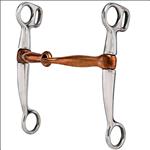 HILASON CHROME PLATED MALLEABLE IRON BREAKING HORSE BIT COPPER SNAFFLE MOUTH