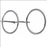 AH454 HILASON STAINLESS STEEL RING HORSE BIT THIN TWISTED WIRE SNAFFLE MOUTH
