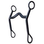HILASON BLACK STEEL GRAZING TACK HORSE BIT MEDIUM PORT MOUTH