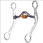 HILASON STAINLESS STEEL CURB HORSE BIT MEDIUM PORT MOUTH/COPPER ROLLER