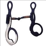 HILASON BLACK STEEL SHOW HORSE BIT 5 INCH SNAFFLE MOUTHPIECE