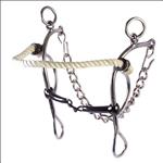 HILASON STAINLESS STEEL HACKAMORE HORSE BIT SWEET IRON COMBINATION MOUTH